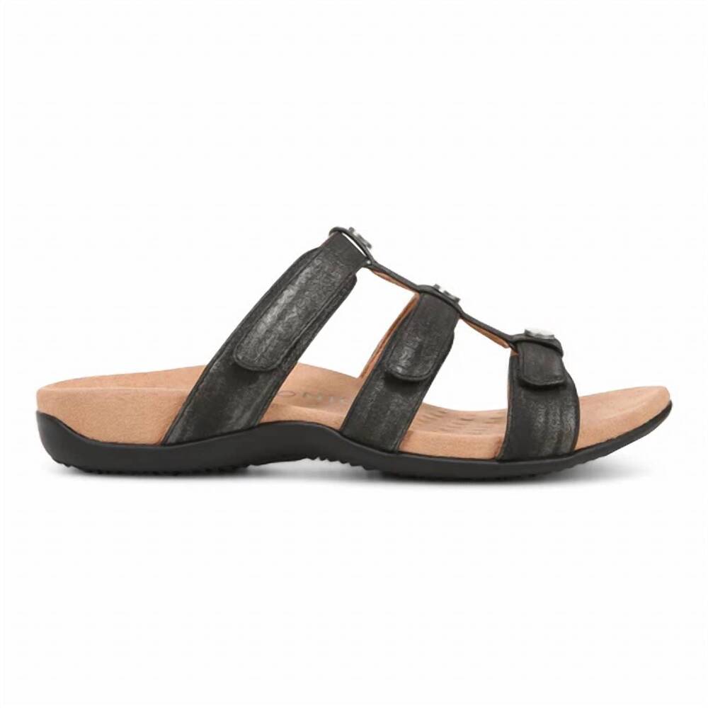 NEW VIONIC women's rest amber slide sandals in black